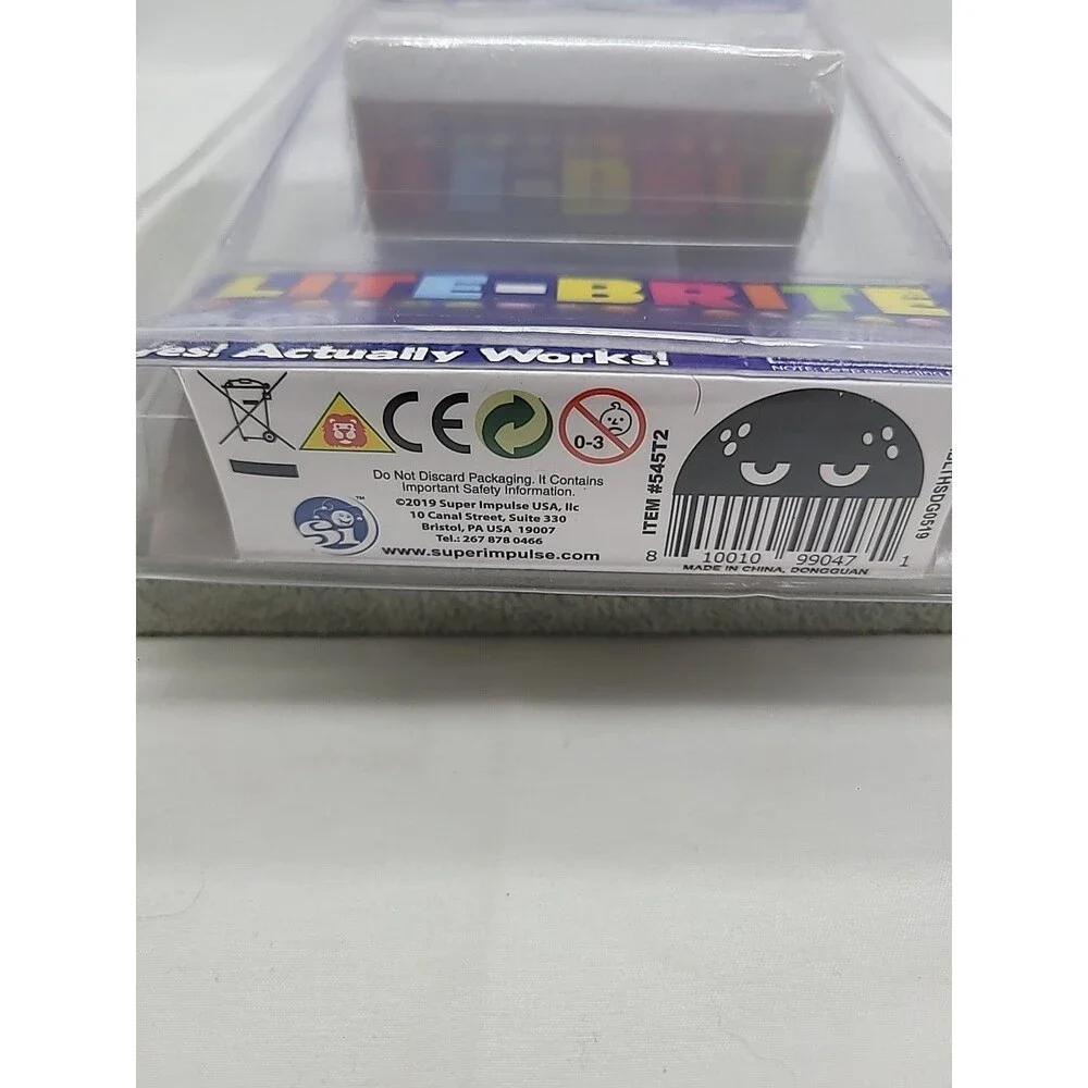 World's Smallest LITE BRITE Art Toy Miniature Light Bright Pegs Hasbro New